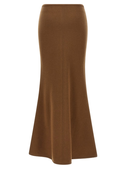 Brown Virgin Wool Mini Skirt