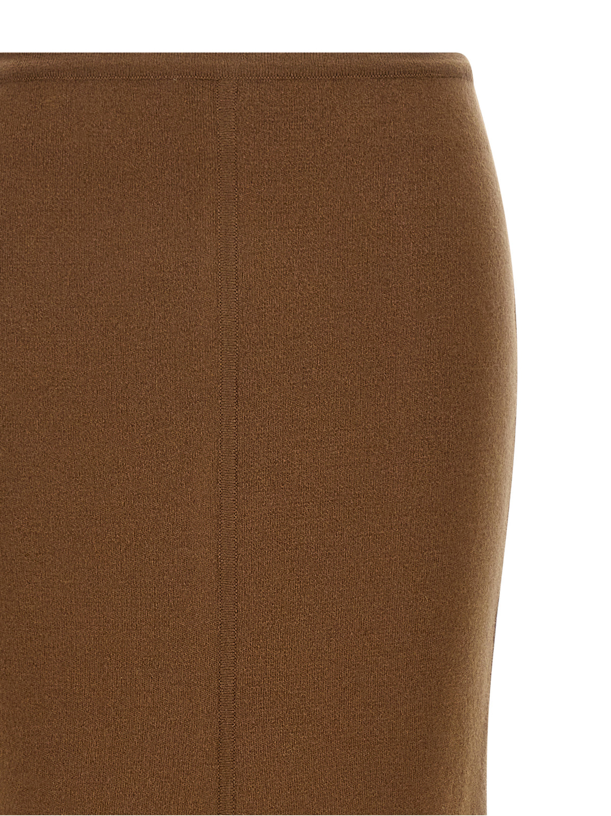 Brown Virgin Wool Mini Skirt