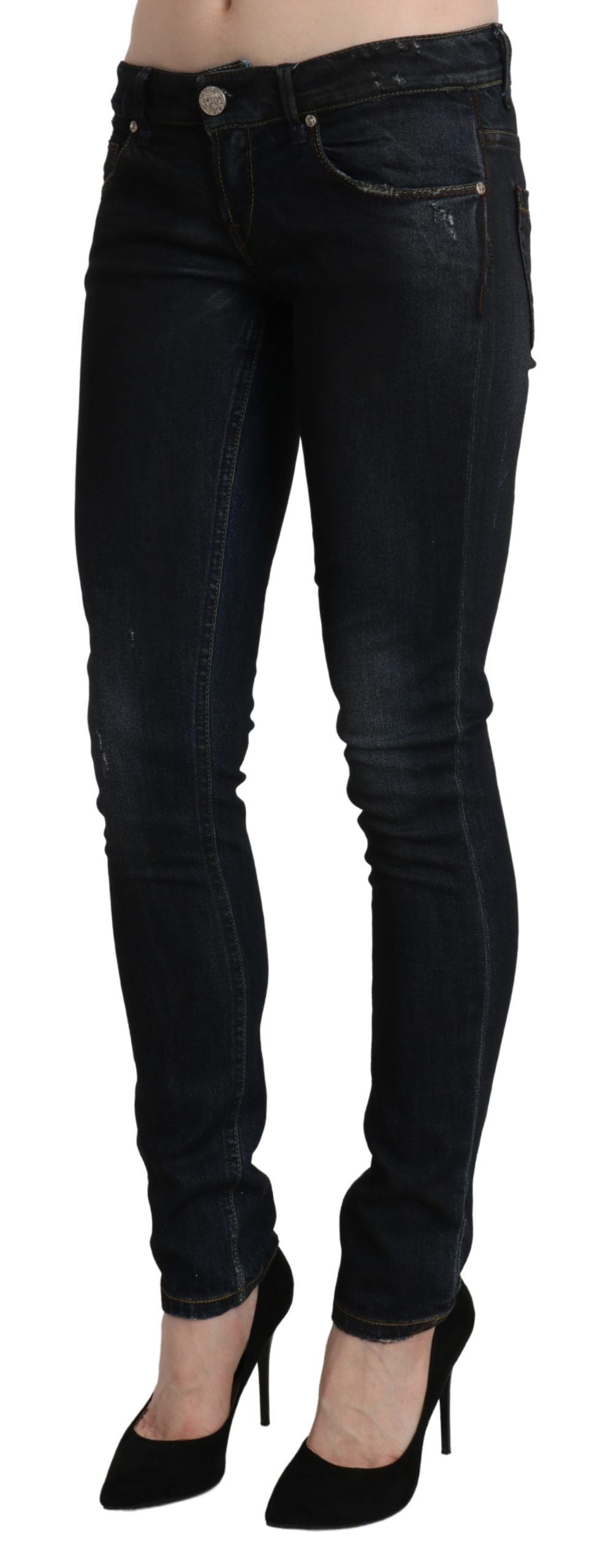 Sleek Black Washed Skinny Jeans