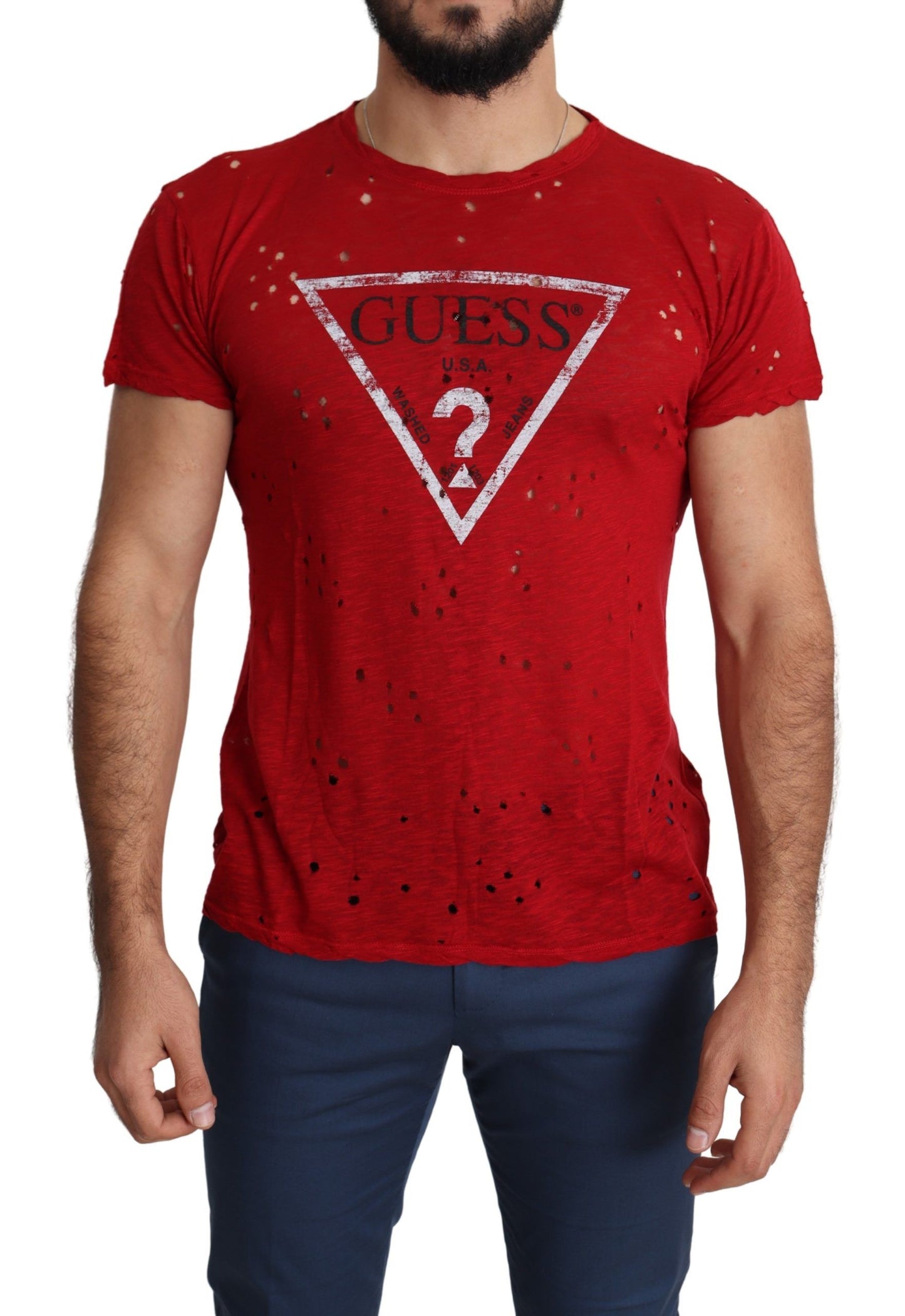 Radiant Red Cotton Stretch T-Shirt