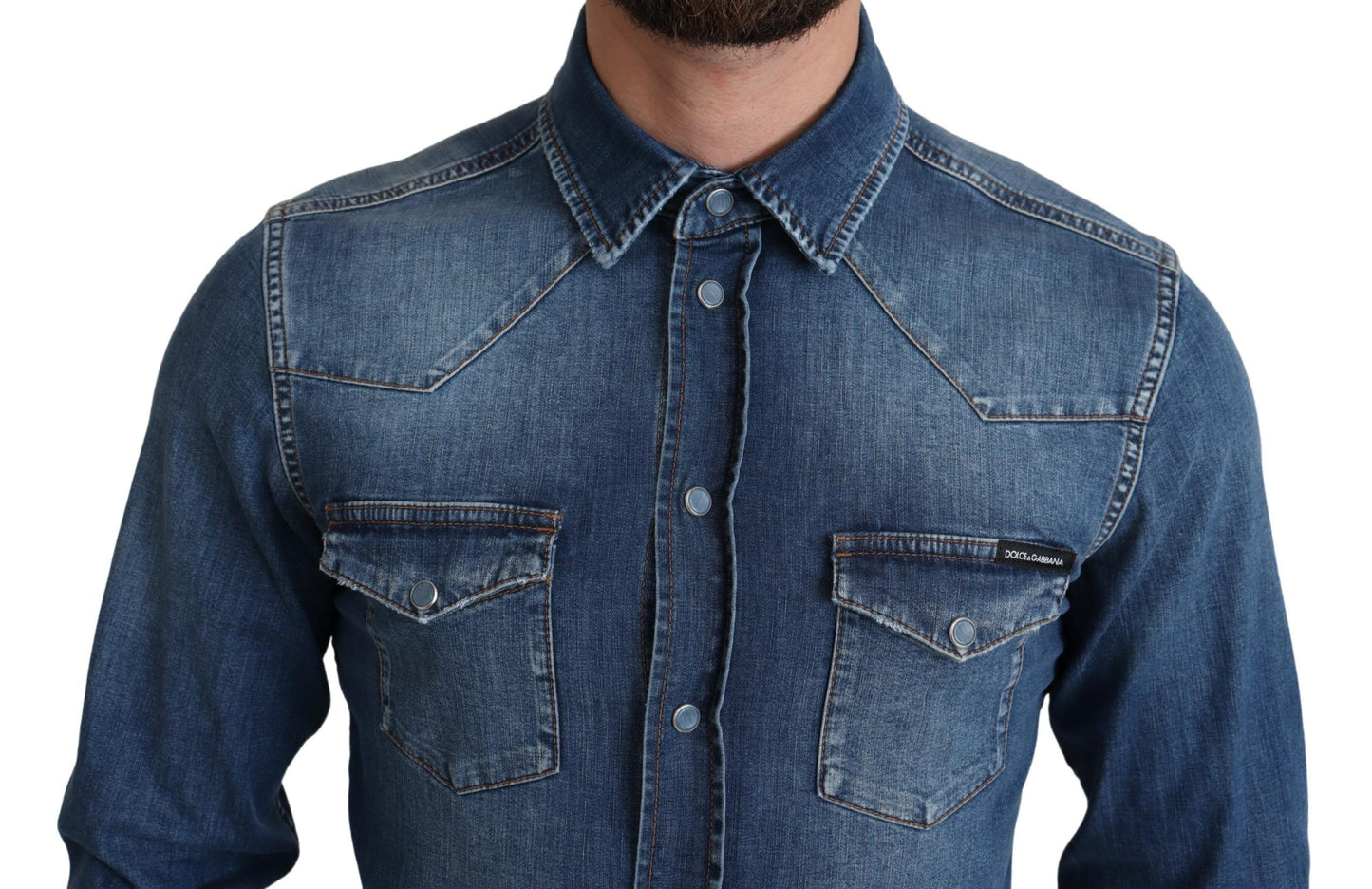 Elegant Denim Long Sleeve Casual Shirt