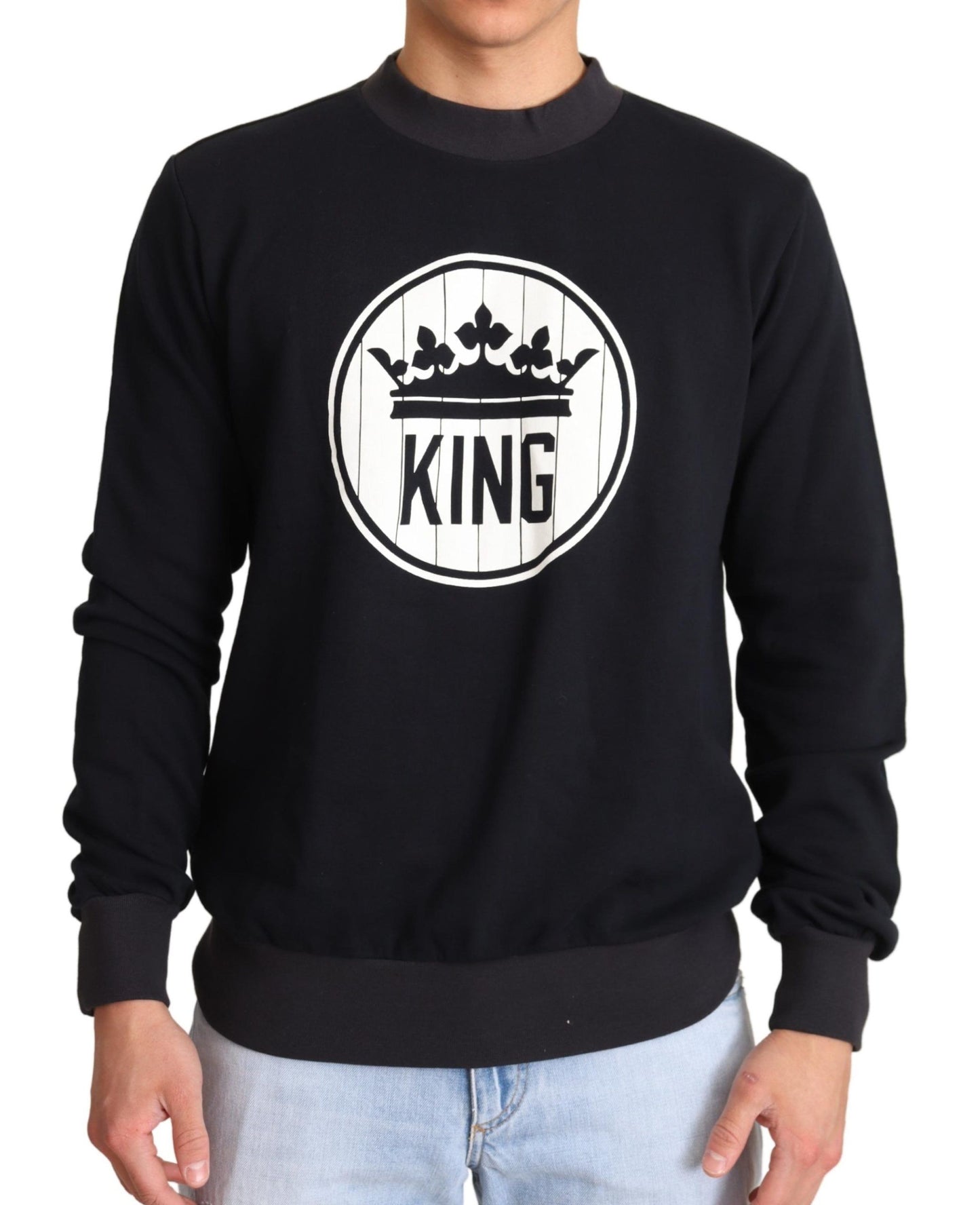 Regal Crown Motive Crewneck Sweater