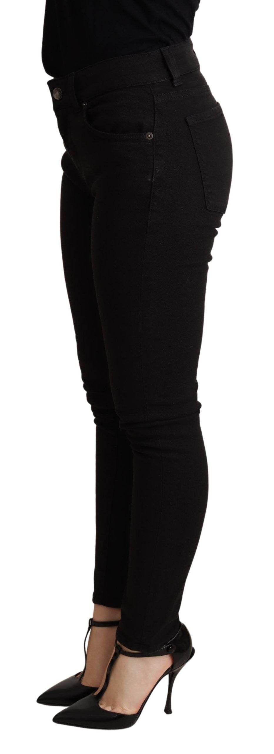 Elegant Slim Black Skinny Jeans