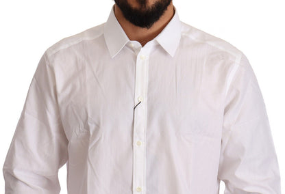 White Cotton Martini Fit Shirt