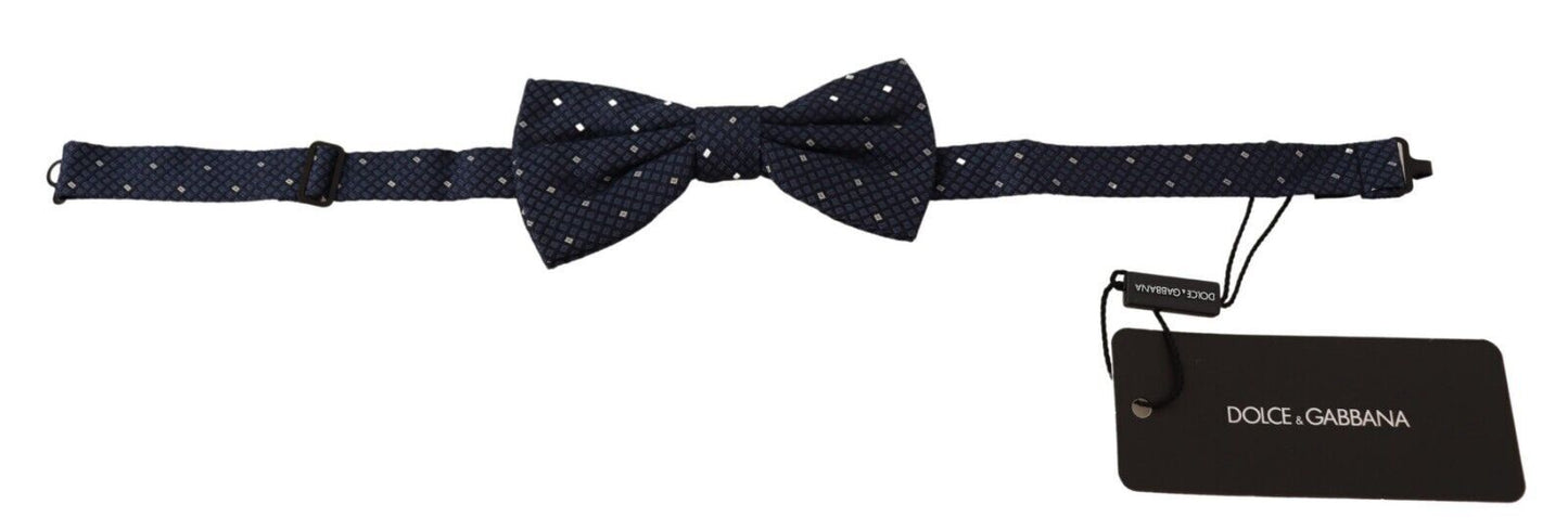 Elegant Silk Bow Tie in Dark Blue