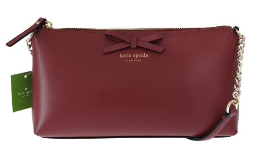 Elegant Bordeaux Leather Crossbody