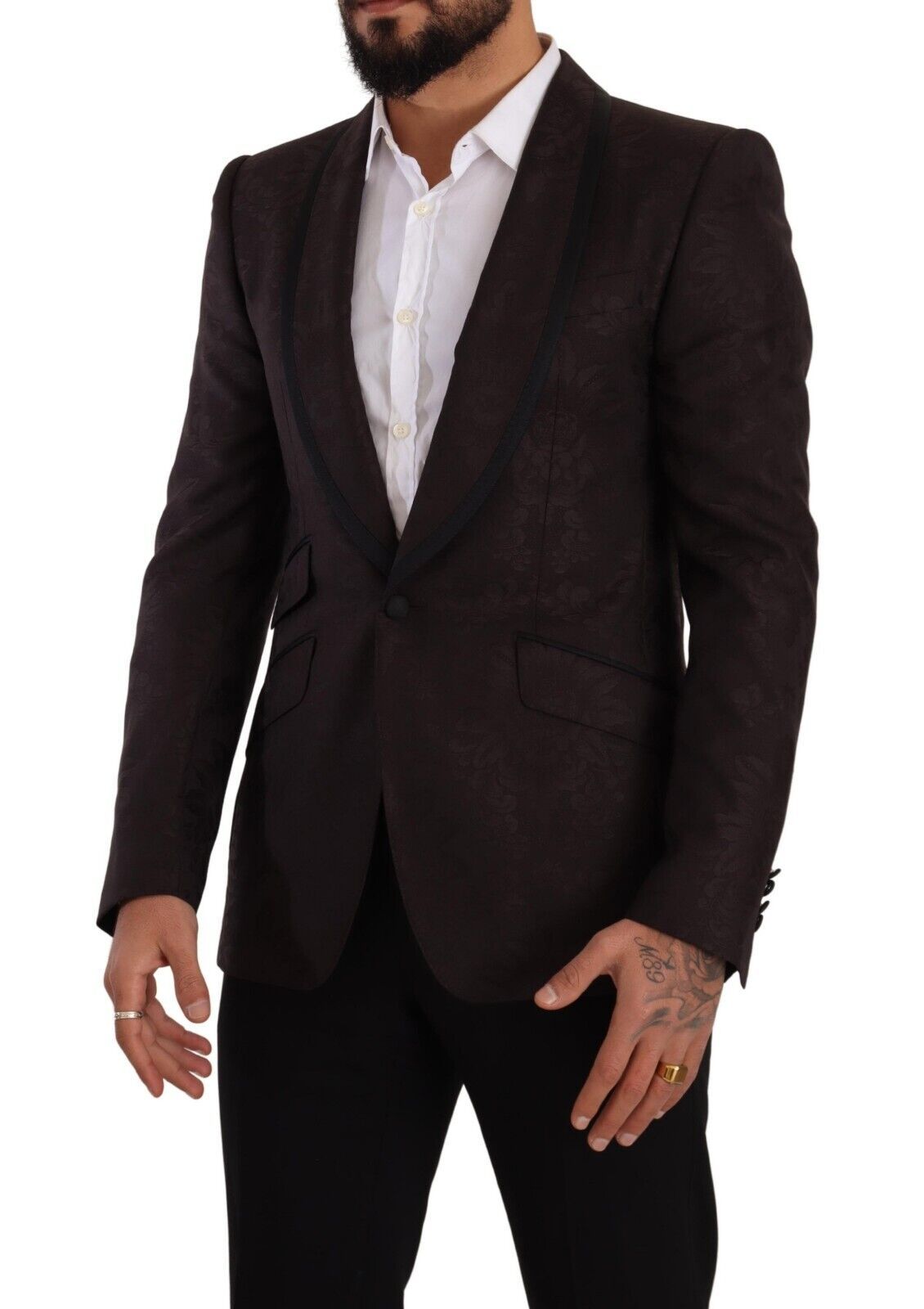 Sicilian Elegance Single-Breasted Blazer