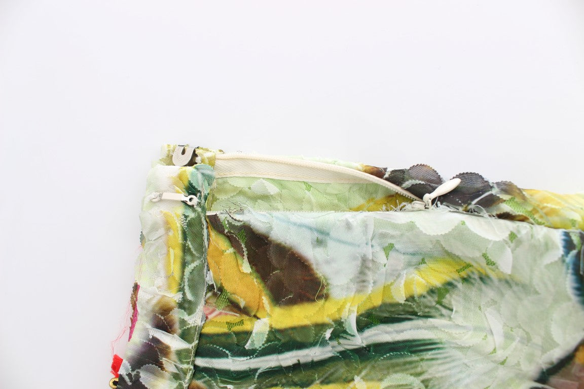 Multicolor Organza Pencil Skirt