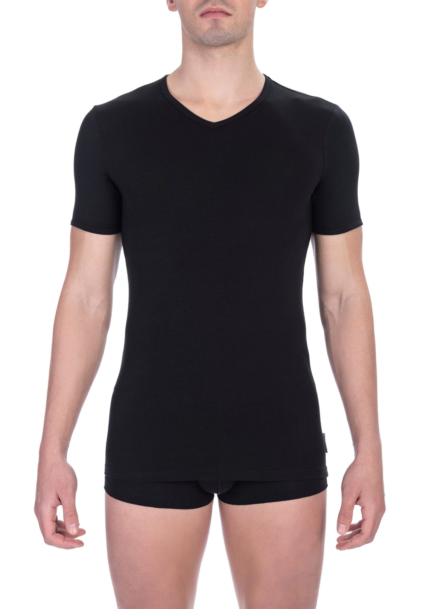 "Black Cotton Men T-Shirt"