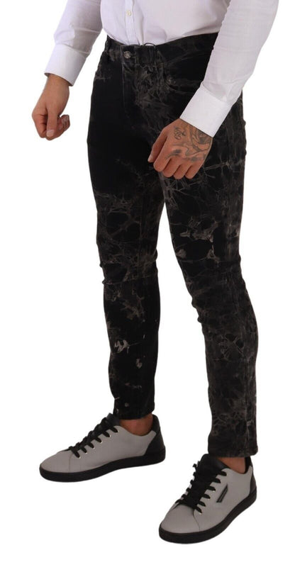 Slim Fit Patterned Skinny Jeans