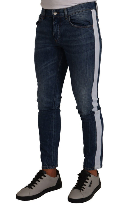 Slim Fit Blue Washed Denim Jeans