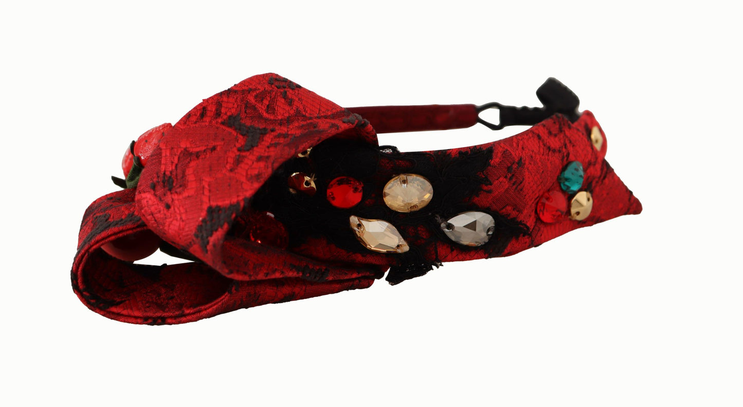 Cherry Sicily Embellished Red Diadem