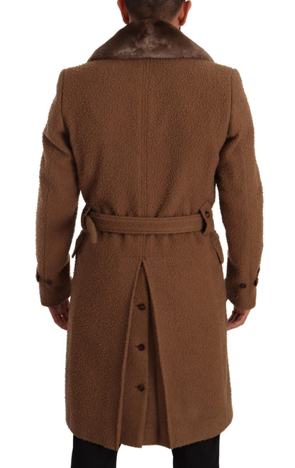 Elegant Double Breasted Wool Overcoat