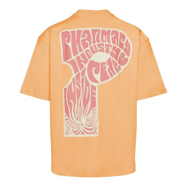 Vibrant Orange Graphic Crewneck Tee