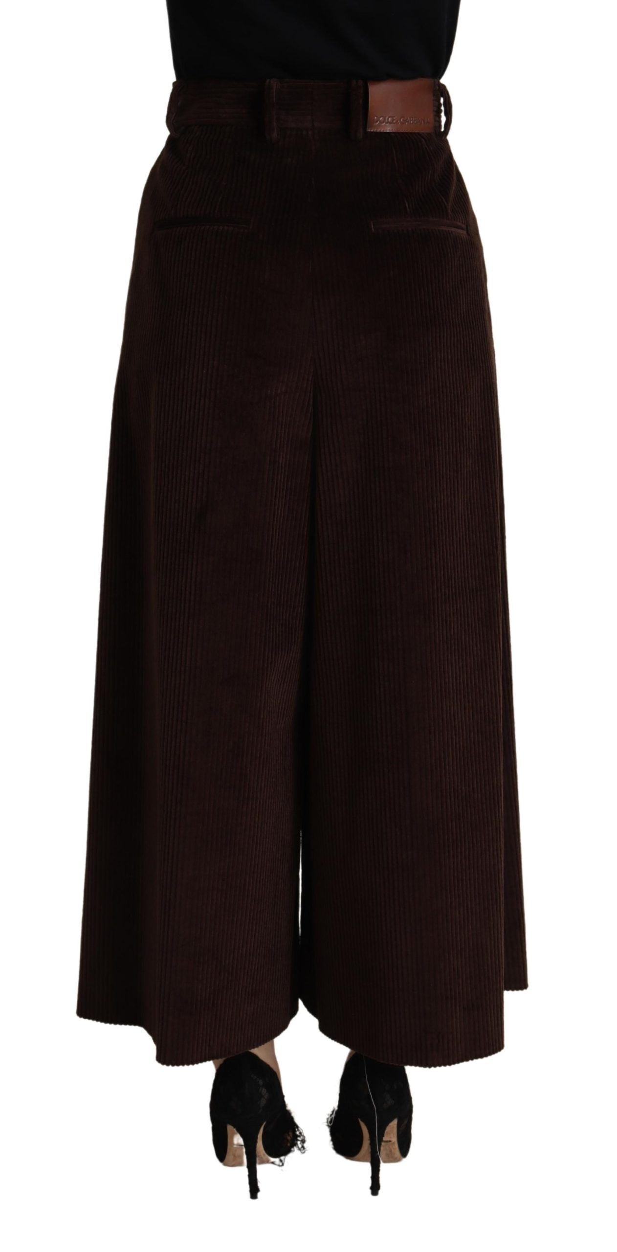 Chic Bordeaux High-Waisted Corduroy Pants