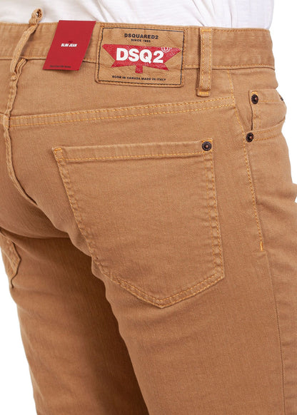 Brown Cotton Men's Jeans