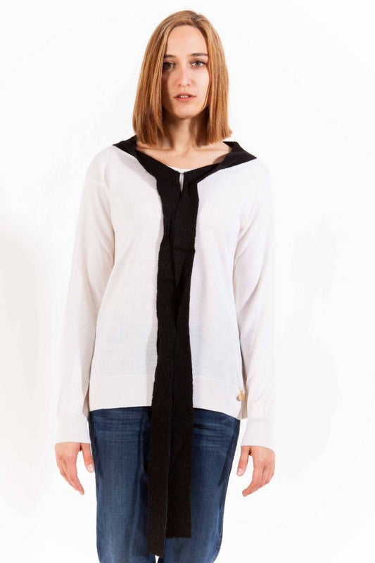 White Wool Women Sweater