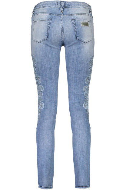 Light Blue Cotton Women Jeans