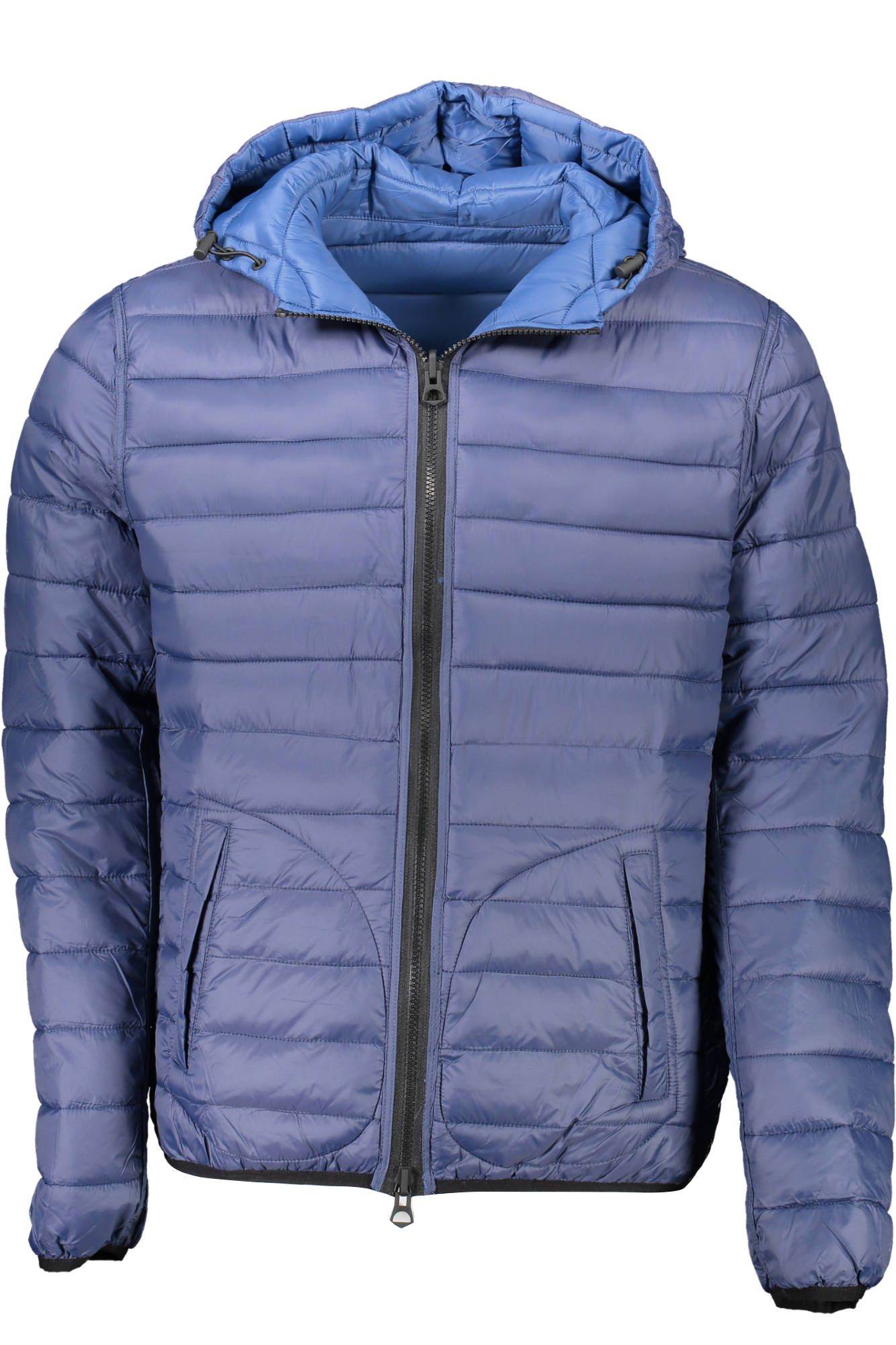 Blue Nylon Men Jacket