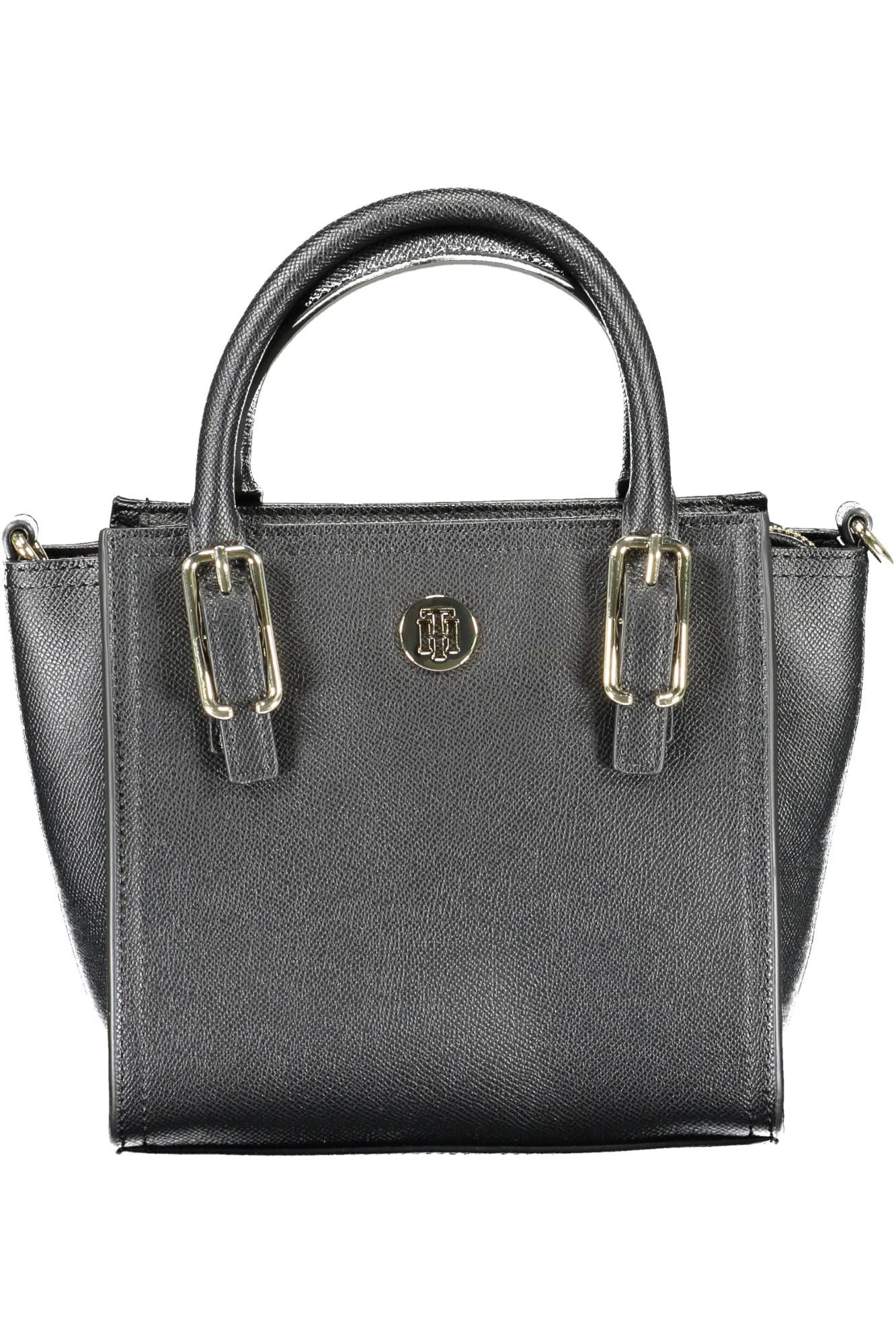 Black Polyethylene Women Handbag