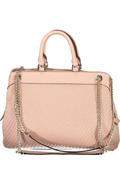 Pink Polyethylene Women Handbag