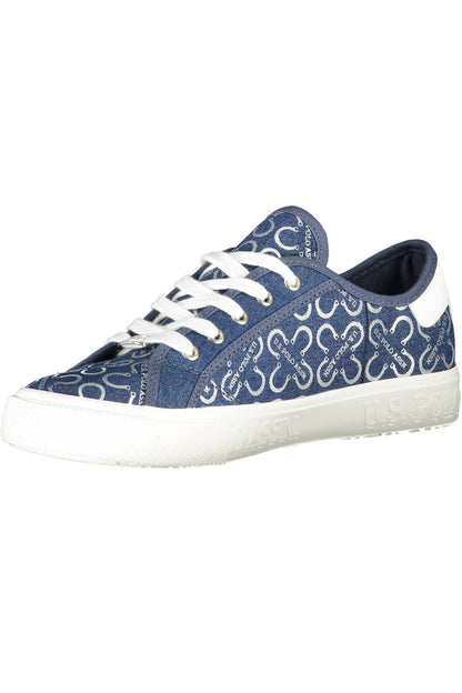 Blue Polyester Women Sneaker