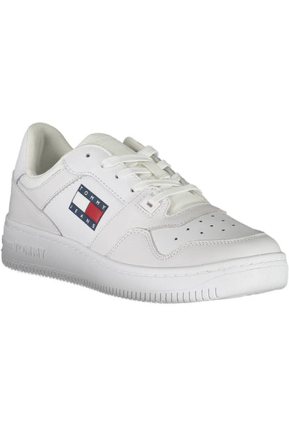 White Polyester Women Sneaker