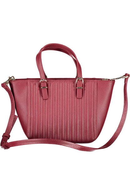 Red Polyethylene Women Handbag