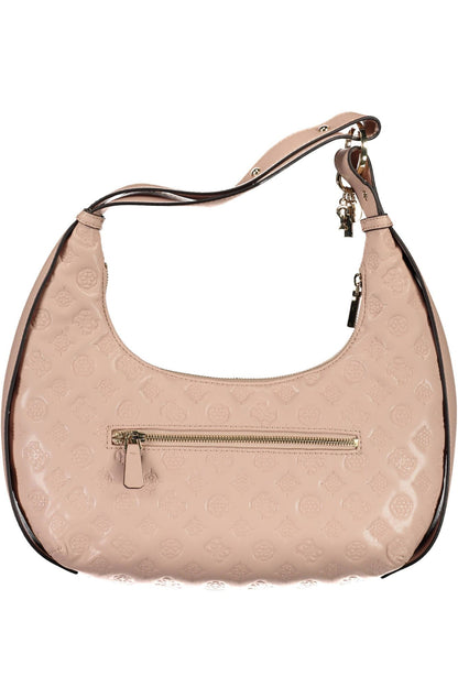 Pink Polyethylene Women Handbag