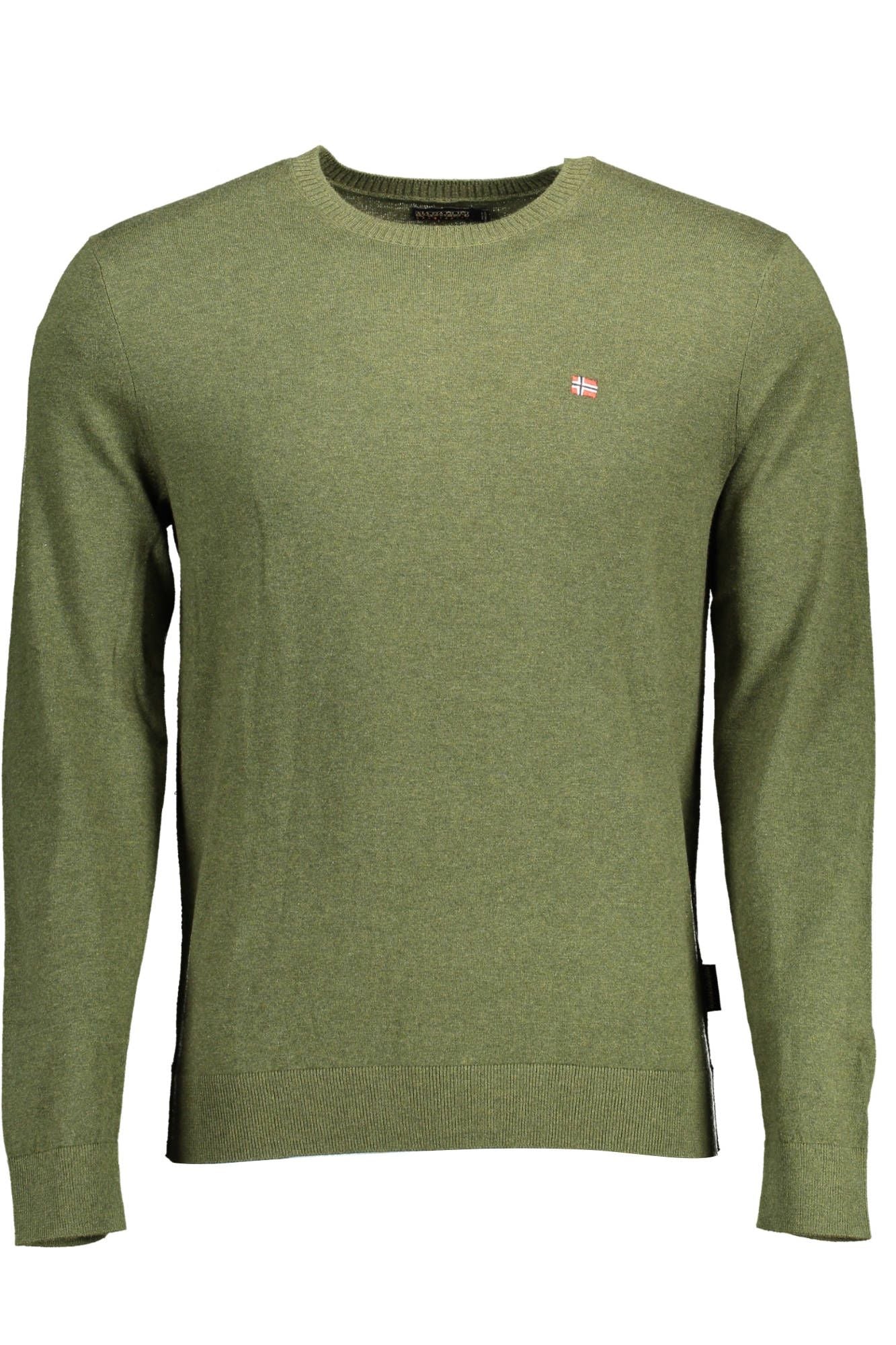 Green Cotton Men Sweater