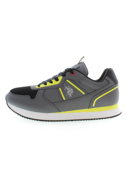 Gray Polyester Men Sneaker