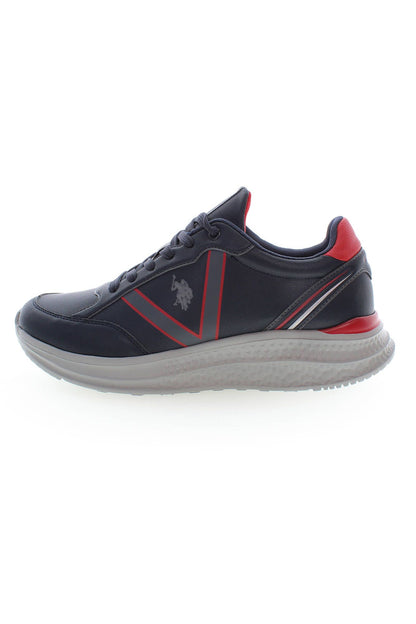 Blue Polyester Men Sneaker