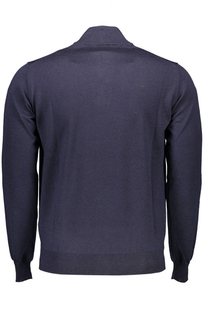 Blue Wool Men Sweater