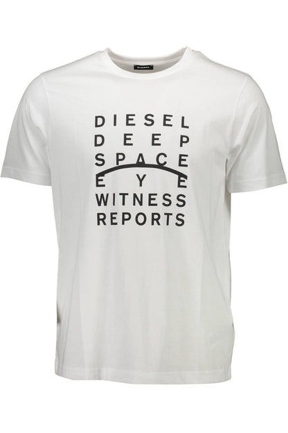 White Cotton Men T-Shirt