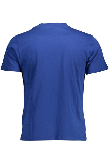 Blue Cotton Men T-Shirt