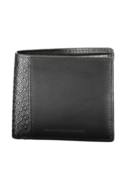 Sleek Black Leather Bi-Fold Men's Wallet