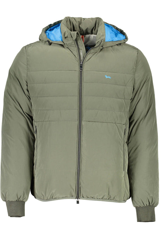 Emerald Elegance Men's Puffer Jacket