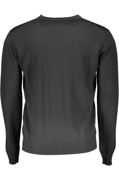 Black Wool Men Sweater