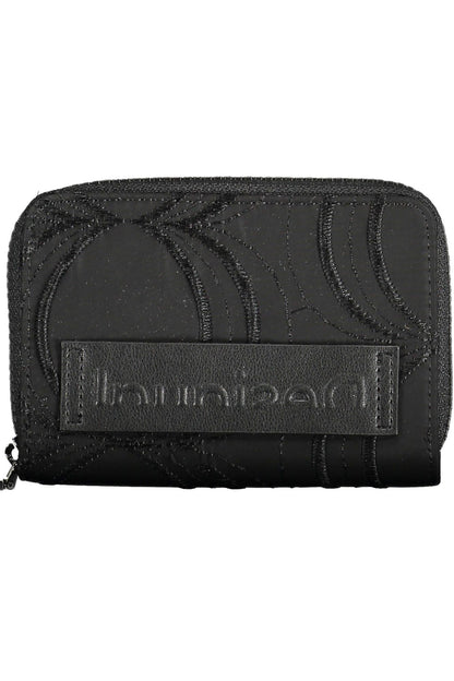 Black Polyester Women Wallet