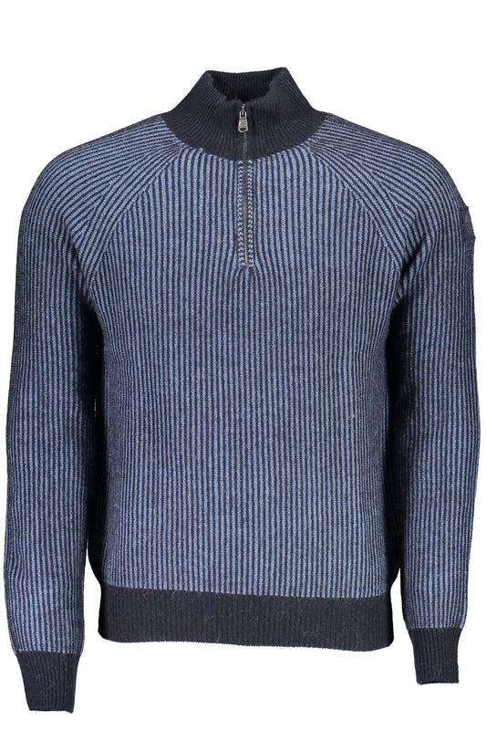 Blue Wool Men Sweater