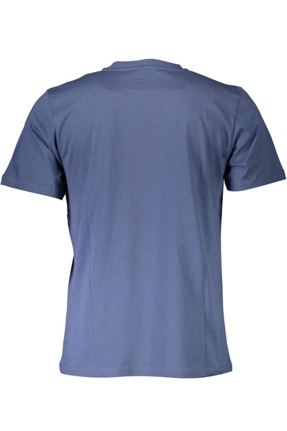 Blue Cotton Men T-Shirt