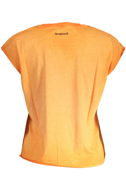 Orange Cotton Women Top