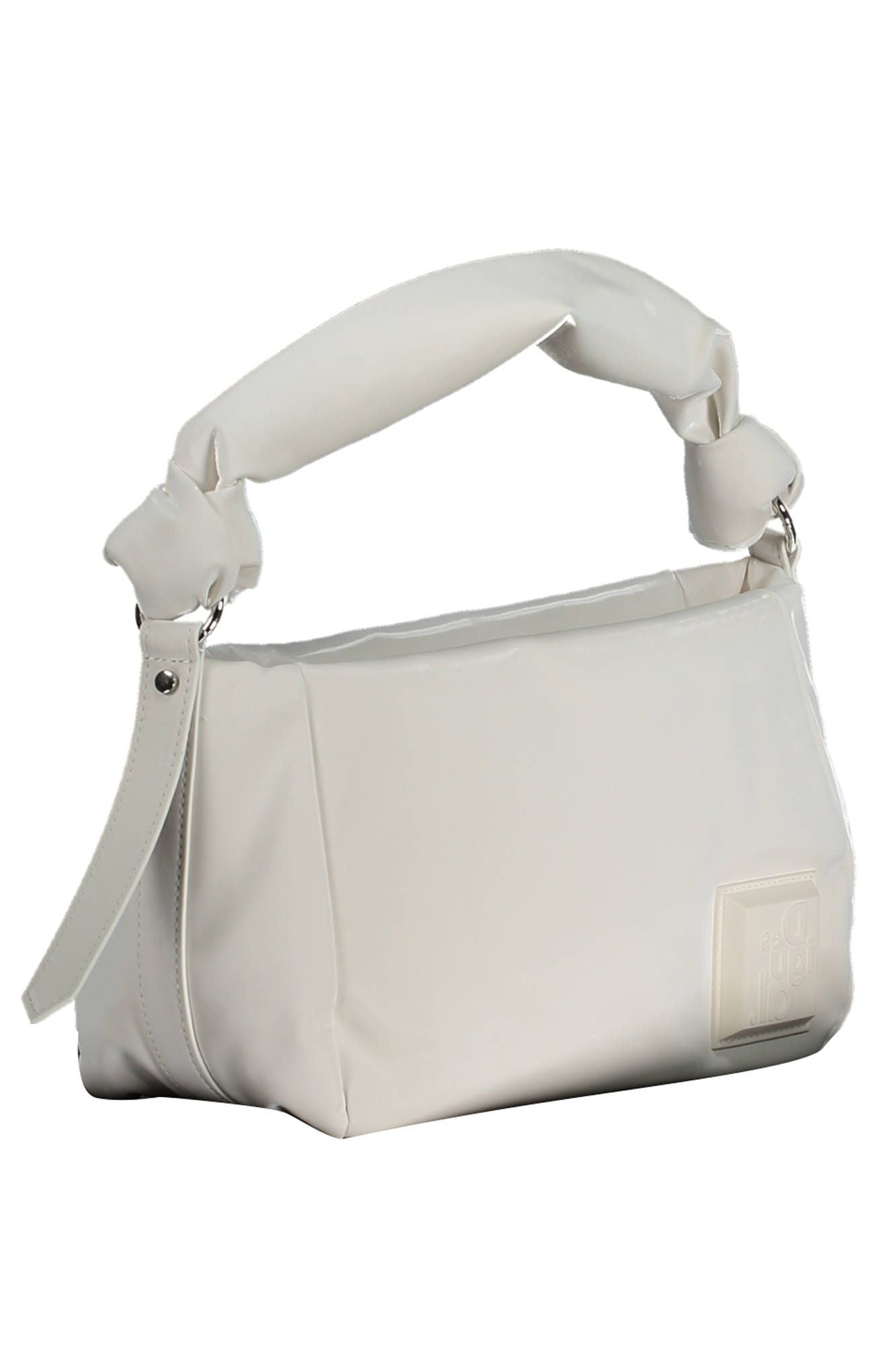 White Polyester Women Handbag