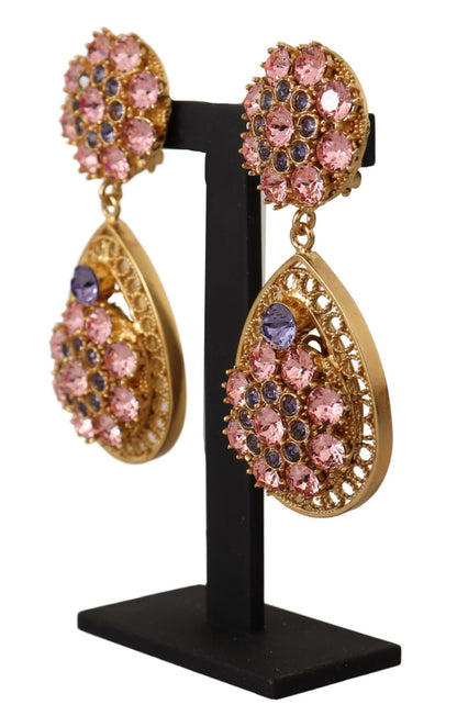 Baroque Multicolor Crystal Dangle Earrings