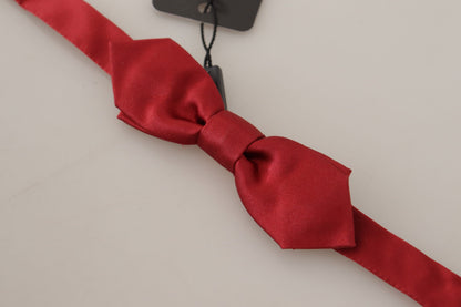 Elegant Red Silk Bow Tie