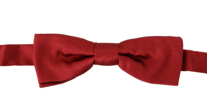 Elegant Silk Red Bow Tie