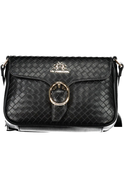 Black Polyethylene Women Handbag