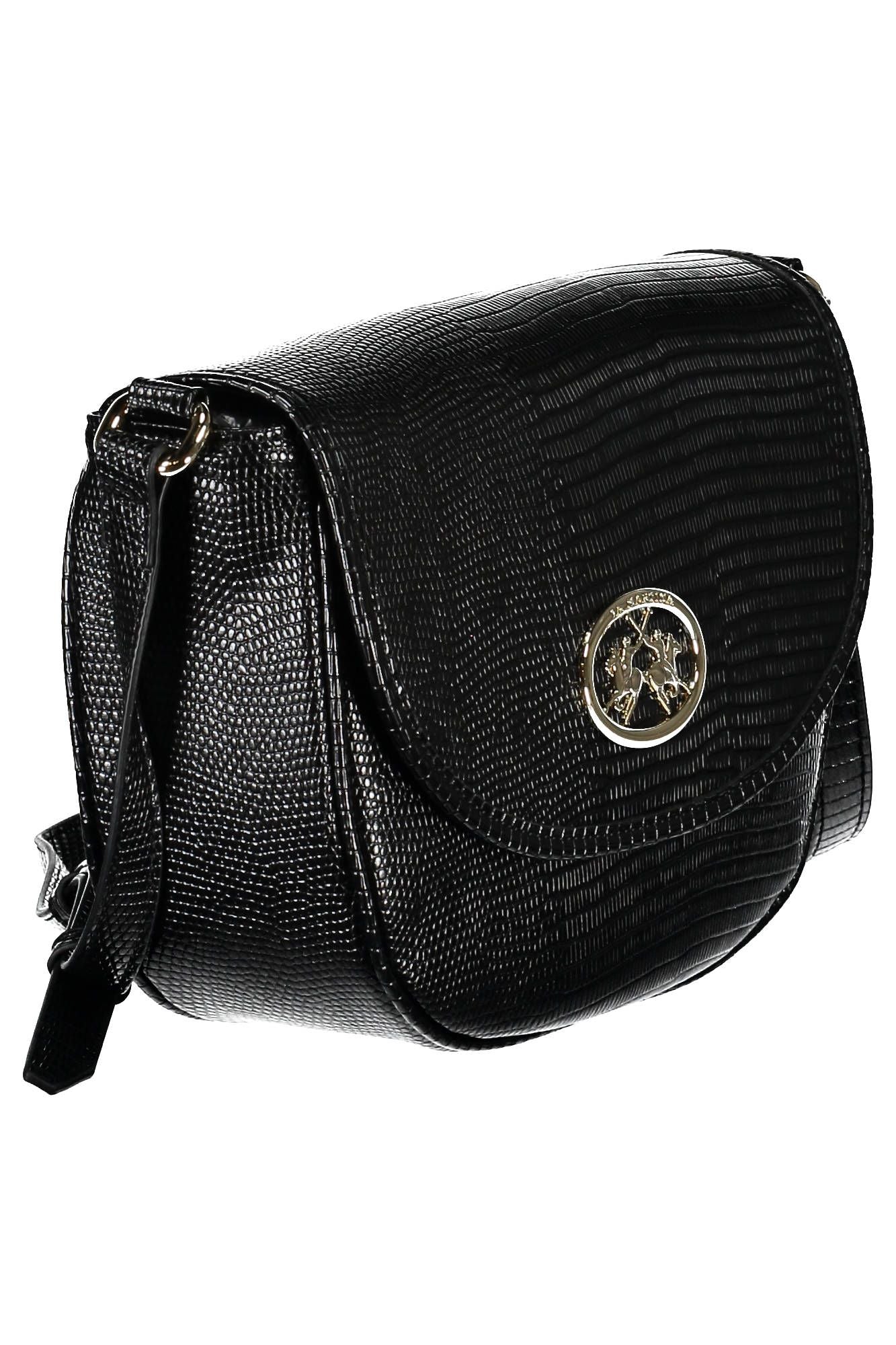 Black Polyethylene Women Handbag