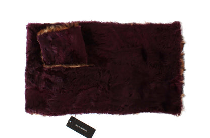 Exquisite Leopard Print Lambskin Fur Scarf