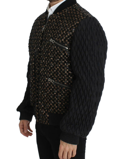 Elegant Black Sequined Designer Jacket